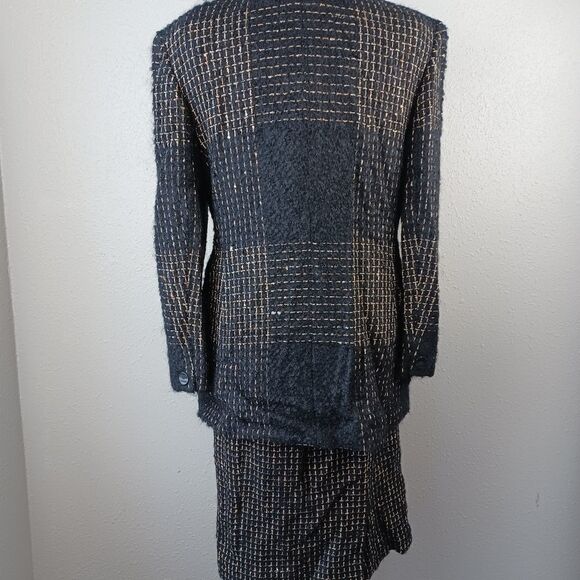 EUC Laura Leigh Ltd Women's Wool Blazer and Skirt Set Size 10 - Picture 6 of 11